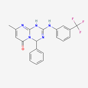 8-methyl-4-phenyl-2-{[3-(trifluoromethyl)phenyl]amino}-1,4-dihydro-6H-pyrimido[1,2-a][1,3,5]triazin-6-one