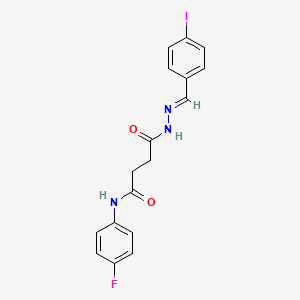 molecular formula C17H15FIN3O2 B15021492 N-(4-fluorophenyl)-4-[(2E)-2-(4-iodobenzylidene)hydrazinyl]-4-oxobutanamide 