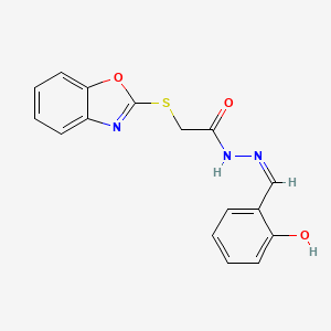 2-(1,3-benzoxazol-2-ylsulfanyl)-N'-[(Z)-(2-hydroxyphenyl)methylidene]acetohydrazide