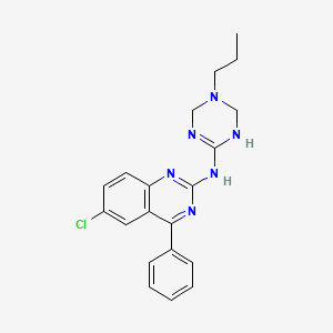 6-chloro-4-phenyl-N-(5-propyl-1,4,5,6-tetrahydro-1,3,5-triazin-2-yl)quinazolin-2-amine