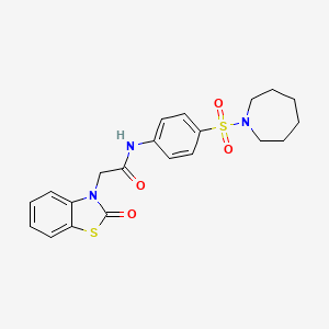 N-[4-(azepan-1-ylsulfonyl)phenyl]-2-(2-oxo-1,3-benzothiazol-3(2H)-yl)acetamide