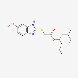 5-methyl-2-(propan-2-yl)cyclohexyl [(5-methoxy-1H-benzimidazol-2-yl)sulfanyl]acetate