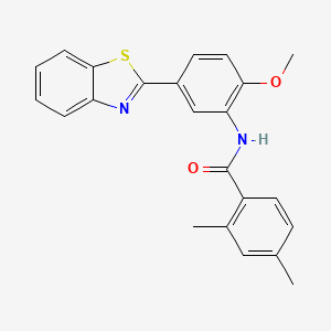 molecular formula C23H20N2O2S B15021536 N-[5-(1,3-benzothiazol-2-yl)-2-methoxyphenyl]-2,4-dimethylbenzamide 