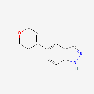 molecular formula C12H12N2O B1502154 5-(3,6-Dihydro-2H-pyran-4-YL)-1H-indazole CAS No. 885272-68-4