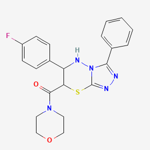 [6-(4-fluorophenyl)-3-phenyl-6,7-dihydro-5H-[1,2,4]triazolo[3,4-b][1,3,4]thiadiazin-7-yl](morpholin-4-yl)methanone