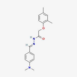 molecular formula C19H23N3O2 B15021570 N'-{(E)-[4-(dimethylamino)phenyl]methylidene}-2-(2,4-dimethylphenoxy)acetohydrazide 