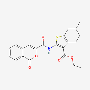 ethyl 6-methyl-2-{[(1-oxo-1H-isochromen-3-yl)carbonyl]amino}-4,5,6,7-tetrahydro-1-benzothiophene-3-carboxylate