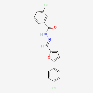 3-Chloro-N'-[(E)-[5-(4-chlorophenyl)furan-2-YL]methylidene]benzohydrazide