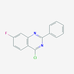 molecular formula C14H8ClFN2 B1502161 4-Chloro-7-fluoro-2-phenylquinazoline CAS No. 885277-10-1