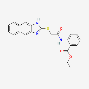 ethyl 2-{[(1H-naphtho[2,3-d]imidazol-2-ylsulfanyl)acetyl]amino}benzoate