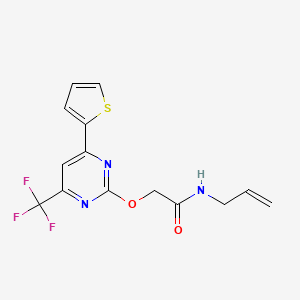 N-(prop-2-en-1-yl)-2-{[4-(thiophen-2-yl)-6-(trifluoromethyl)pyrimidin-2-yl]oxy}acetamide