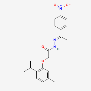 2-[5-methyl-2-(propan-2-yl)phenoxy]-N'-[(1E)-1-(4-nitrophenyl)ethylidene]acetohydrazide