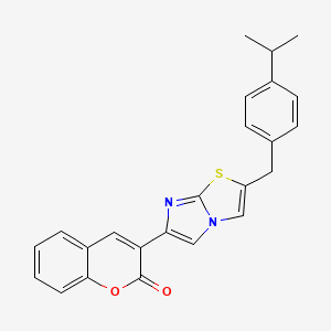 3-{2-[4-(propan-2-yl)benzyl]imidazo[2,1-b][1,3]thiazol-6-yl}-2H-chromen-2-one