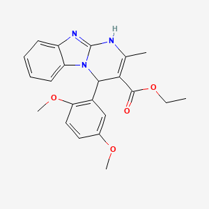 molecular formula C22H23N3O4 B15021684 Ethyl 4-(2,5-dimethoxyphenyl)-2-methyl-1,4-dihydropyrimido[1,2-a]benzimidazole-3-carboxylate 