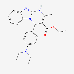 Ethyl 4-[4-(diethylamino)phenyl]-2-methyl-1,4-dihydropyrimido[1,2-a]benzimidazole-3-carboxylate