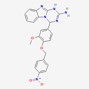 4-{3-Methoxy-4-[(4-nitrobenzyl)oxy]phenyl}-1,4-dihydro[1,3,5]triazino[1,2-a]benzimidazol-2-amine