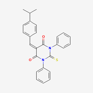 1,3-diphenyl-5-[4-(propan-2-yl)benzylidene]-2-thioxodihydropyrimidine-4,6(1H,5H)-dione