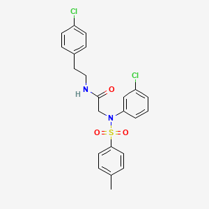 molecular formula C23H22Cl2N2O3S B15021725 2-[N-(3-Chlorophenyl)4-methylbenzenesulfonamido]-N-[2-(4-chlorophenyl)ethyl]acetamide 