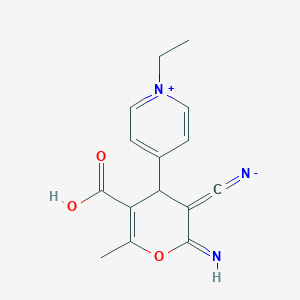 6-amino-5-cyano-4-(1-ethylpyridinium-4-yl)-2-methyl-4H-pyran-3-carboxylate