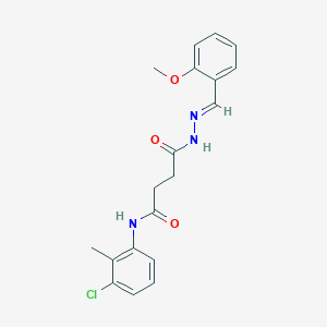 N-(3-chloro-2-methylphenyl)-4-[(2E)-2-(2-methoxybenzylidene)hydrazinyl]-4-oxobutanamide