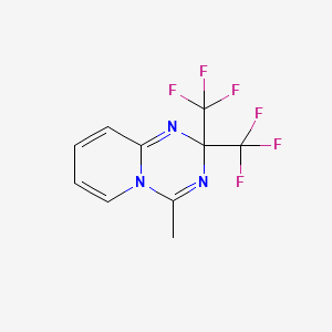 molecular formula C10H7F6N3 B15021788 4-methyl-2,2-bis(trifluoromethyl)-2H-pyrido[1,2-a][1,3,5]triazine CAS No. 6334-38-9