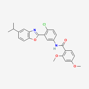 N-{4-chloro-3-[5-(propan-2-yl)-1,3-benzoxazol-2-yl]phenyl}-2,4-dimethoxybenzamide