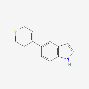 molecular formula C13H13NS B1502182 5-(3,6-Dihydro-2H-thiopyran-4-YL)-1H-indole CAS No. 885273-29-0