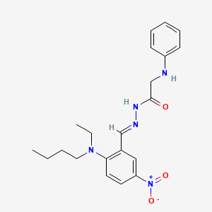 N'-[(E)-{2-[Butyl(ethyl)amino]-5-nitrophenyl}methylidene]-2-(phenylamino)acetohydrazide