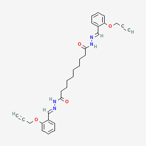 N'~1~,N'~10~-bis{(E)-[2-(prop-2-yn-1-yloxy)phenyl]methylidene}decanedihydrazide