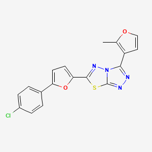 6-[5-(4-Chlorophenyl)furan-2-yl]-3-(2-methylfuran-3-yl)-[1,2,4]triazolo[3,4-b][1,3,4]thiadiazole