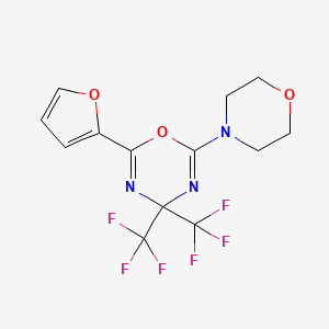 2-(furan-2-yl)-6-(morpholin-4-yl)-4,4-bis(trifluoromethyl)-4H-1,3,5-oxadiazine