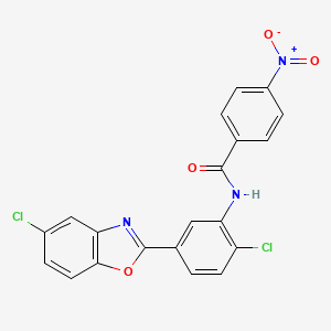 N-[2-chloro-5-(5-chloro-1,3-benzoxazol-2-yl)phenyl]-4-nitrobenzamide