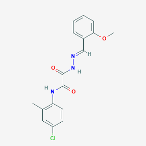 N-(4-chloro-2-methylphenyl)-2-[(2E)-2-(2-methoxybenzylidene)hydrazinyl]-2-oxoacetamide