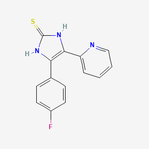 molecular formula C14H10FN3S B1502190 5-(4-Fluoro-phenyl)-4-pyridin-2-YL-1H-imidazole-2-thiol CAS No. 885271-83-0