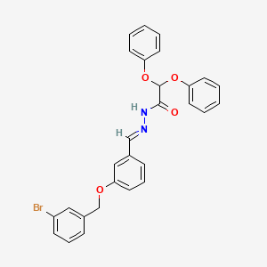 molecular formula C28H23BrN2O4 B15021913 N'-[(E)-{3-[(3-bromobenzyl)oxy]phenyl}methylidene]-2,2-diphenoxyacetohydrazide 