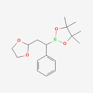 molecular formula C17H25BO4 B1502192 2-(1,3-Dioxolan-2-YL)-1-phenylethylboronic acid pinacol ester 