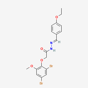 molecular formula C18H18Br2N2O4 B15021931 2-(2,4-dibromo-6-methoxyphenoxy)-N'-[(E)-(4-ethoxyphenyl)methylidene]acetohydrazide 