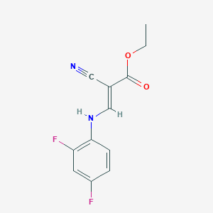 Ethyl 2-cyano-3-[(2,4-difluorophenyl)amino]prop-2-enoate
