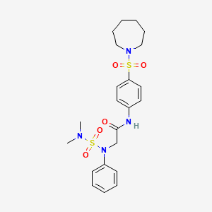 N-[4-(Azepane-1-sulfonyl)phenyl]-2-[(dimethylsulfamoyl)(phenyl)amino]acetamide