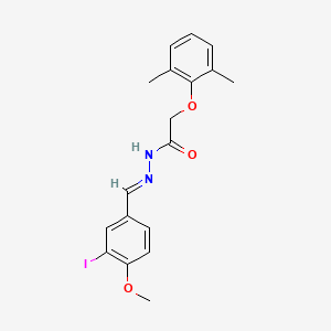 molecular formula C18H19IN2O3 B15021951 2-(2,6-dimethylphenoxy)-N'-[(E)-(3-iodo-4-methoxyphenyl)methylidene]acetohydrazide 