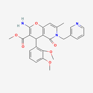 methyl 2-amino-4-(2,3-dimethoxyphenyl)-7-methyl-5-oxo-6-(pyridin-3-ylmethyl)-5,6-dihydro-4H-pyrano[3,2-c]pyridine-3-carboxylate