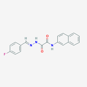 2-[(2E)-2-(4-fluorobenzylidene)hydrazinyl]-N-(naphthalen-2-yl)-2-oxoacetamide