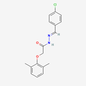 molecular formula C17H17ClN2O2 B15022031 N'-[(E)-(4-chlorophenyl)methylidene]-2-(2,6-dimethylphenoxy)acetohydrazide 