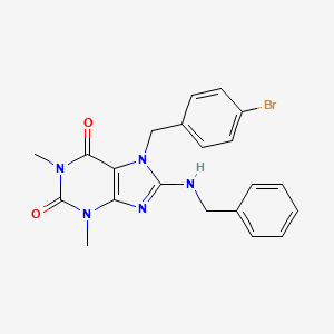 8-(benzylamino)-7-(4-bromobenzyl)-1,3-dimethyl-3,7-dihydro-1H-purine-2,6-dione