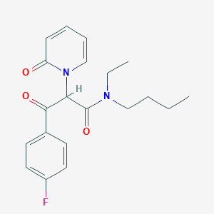 N-butyl-N-ethyl-3-(4-fluorophenyl)-3-oxo-2-(2-oxopyridin-1(2H)-yl)propanamide