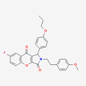 7-Fluoro-2-[2-(4-methoxyphenyl)ethyl]-1-(4-propoxyphenyl)-1,2-dihydrochromeno[2,3-c]pyrrole-3,9-dione