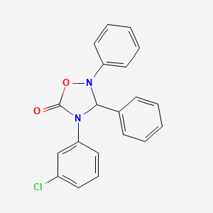 molecular formula C20H15ClN2O2 B15022086 4-(m-Chlorophenyl)-2,3-diphenyl-1,2,4-oxadiazolidin-5-one CAS No. 73806-21-0