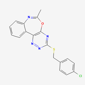 3-[(4-Chlorobenzyl)sulfanyl]-6-methyl[1,2,4]triazino[5,6-d][3,1]benzoxazepine