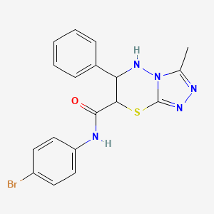 N-(4-bromophenyl)-3-methyl-6-phenyl-6,7-dihydro-5H-[1,2,4]triazolo[3,4-b][1,3,4]thiadiazine-7-carboxamide