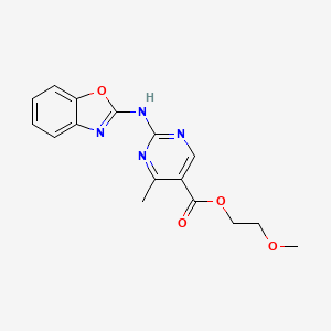 2-Methoxyethyl 2-(1,3-benzoxazol-2-ylamino)-4-methylpyrimidine-5-carboxylate